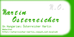 martin osterreicher business card