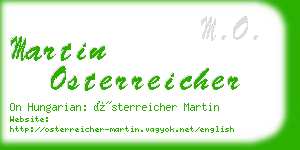 martin osterreicher business card